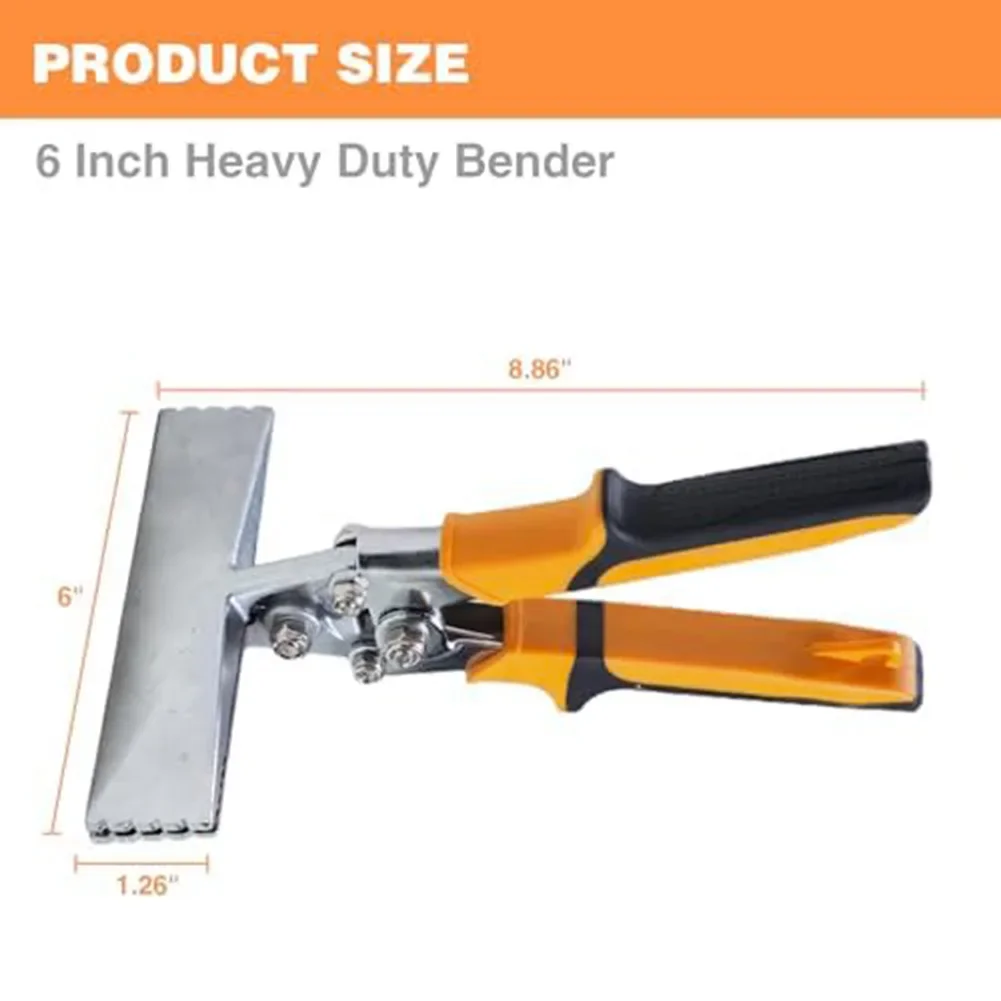 

6-дюймовые ручные плоскогубцы с твердостью 35-40HRC с эргономичной ручкой и 14-дюймовыми канавками для обрезки кромок крыши DIY HVAC