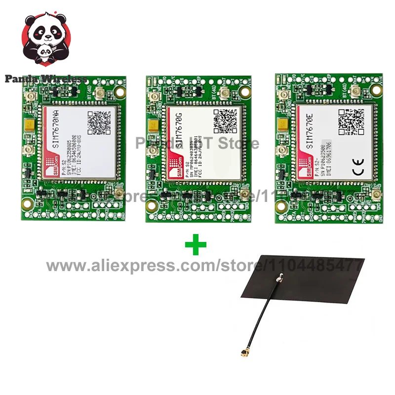 SIM7670G SIM7670NA SIM7670E 4G CAT1 CORE BOARD Modul Zweireihiges Pin LTE Cat1 4G Qualcomm Chip Breadboard mit FPC GPS-Antenne