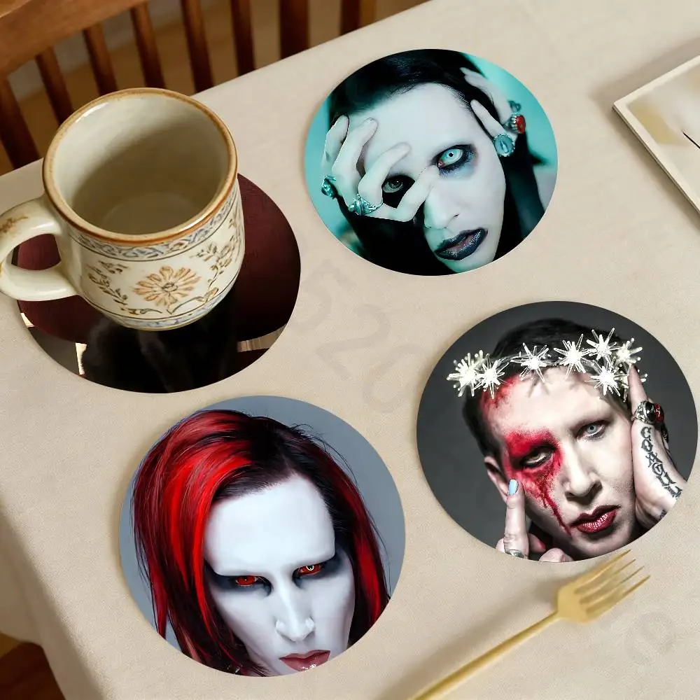 

M-MarilynS M-MansonS Wooden Theme Desktop Heat Mats Home Decor Coffee Mug Coasters For Office Restaurant