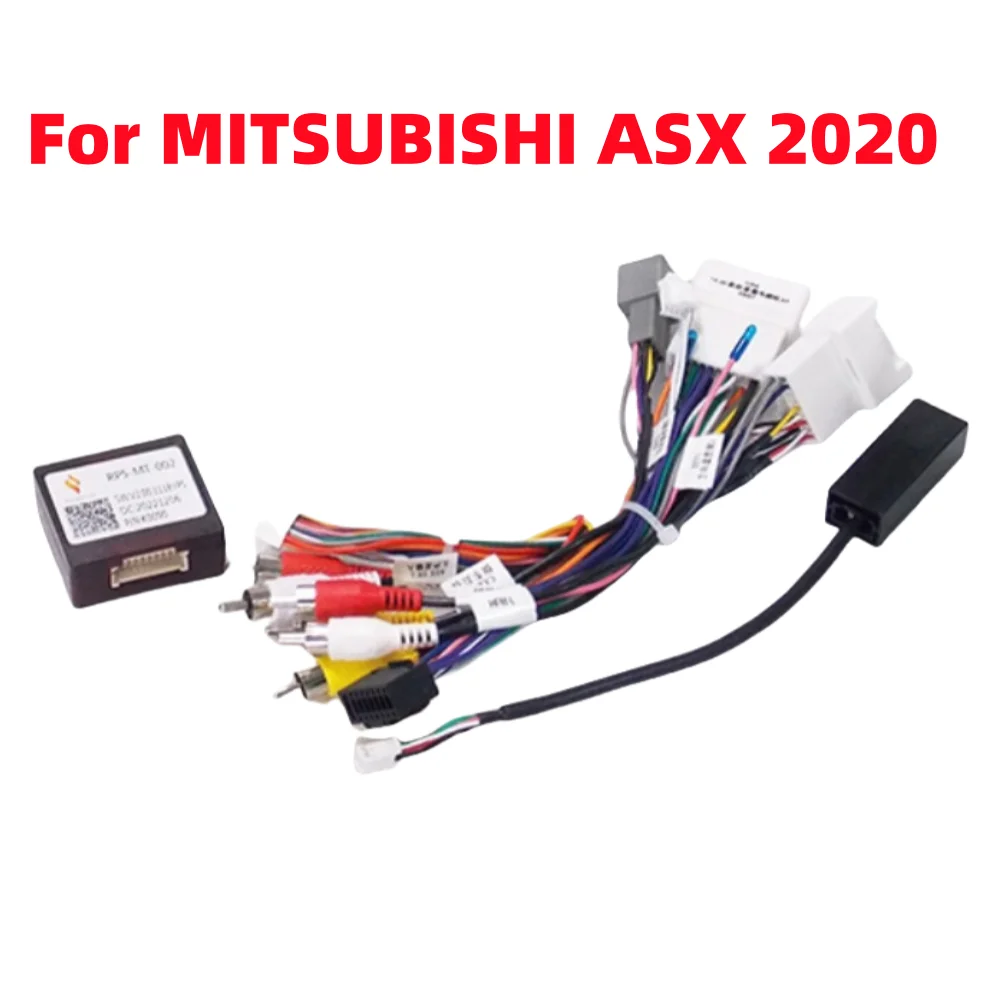 Canbus Box RP5-MT-002 For Mitsubishi ASX 2020 Support 360 Camera Android 2 Din GPS Radio Car 16 Pin Power Wiring Harness Adapter