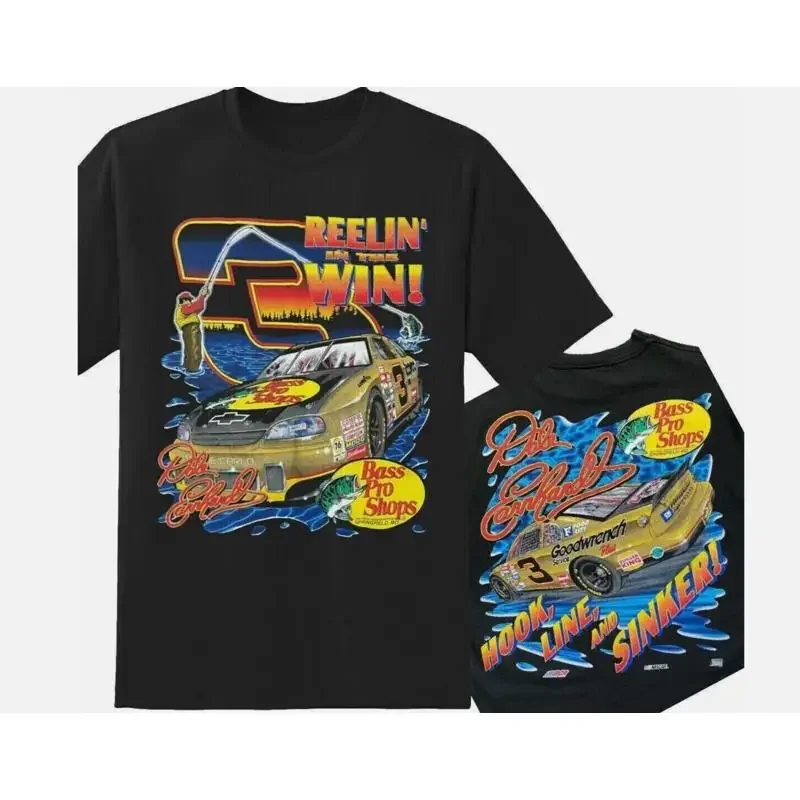 Vintage Dale Earnhardt 3 Reelin In The Win 2 Sided T Shirt S 5XL For Fans