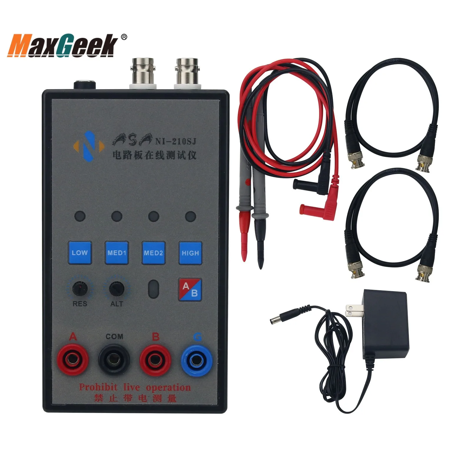 Maxgeek Professional Handheld VI Curve Tester w/ Plastic Shell Two-Channel Input Displays Three Frequencies