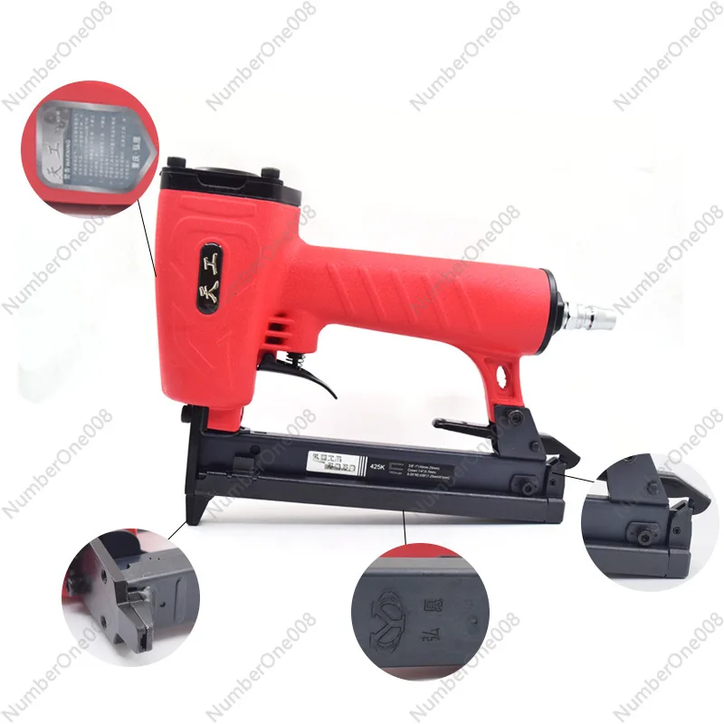 425K Air Nailer Gun Pneumatic U Type Metal Rattan Gun Aluminum Pole Furniture 410K 413K 416K 418K Staples