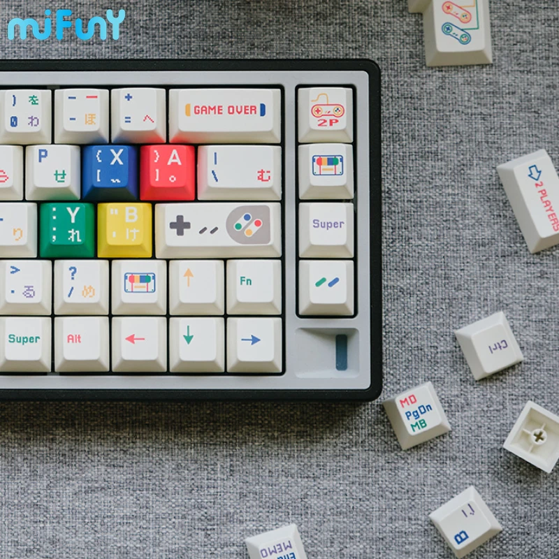 Imagem -02 - Mifuny-sfc Noite Keycaps Grupo Acessórios Teclado Mecânico Pbt Sublimação Dye Personalizado 1990