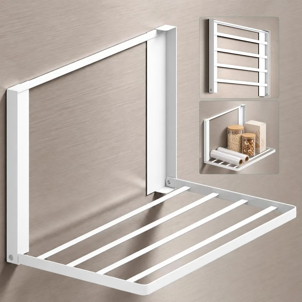Mensola magnetica per lavatrice, scaffale pieghevole per organizzare la biancheria, soluzione salvaspazio e versatile, ideale per bagno, cucina e camper.