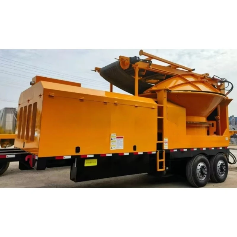 Electric Wood Chipper Shredder Tree Stump Waste Wood Crusher Machine With Feeding Belt Conveyor view 3