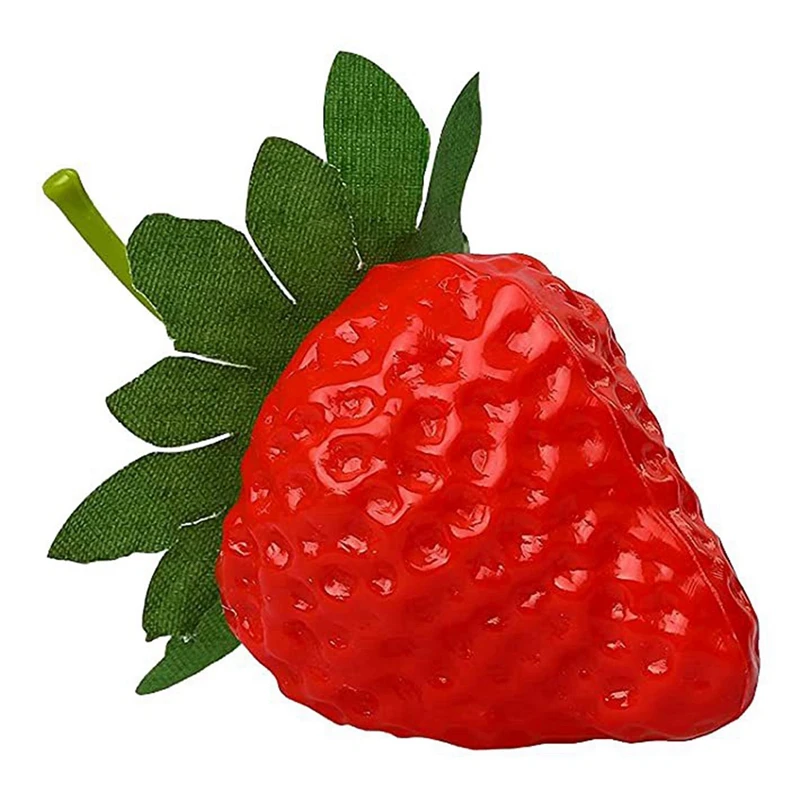 

60 Pieces Artificial Strawberry Fake Fruit Strawberries Photography Prop Home Kitchen Cabinet Party Ornament, Small