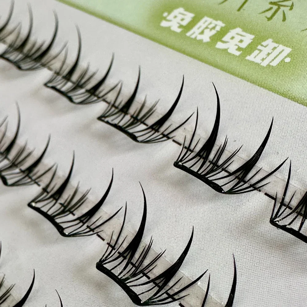Glue Free False Eyelashes Ultra-thin Natural Curled with Butterfly Star Heart Fake Eyelash Single Cluster DIY Korean Eye Makeup