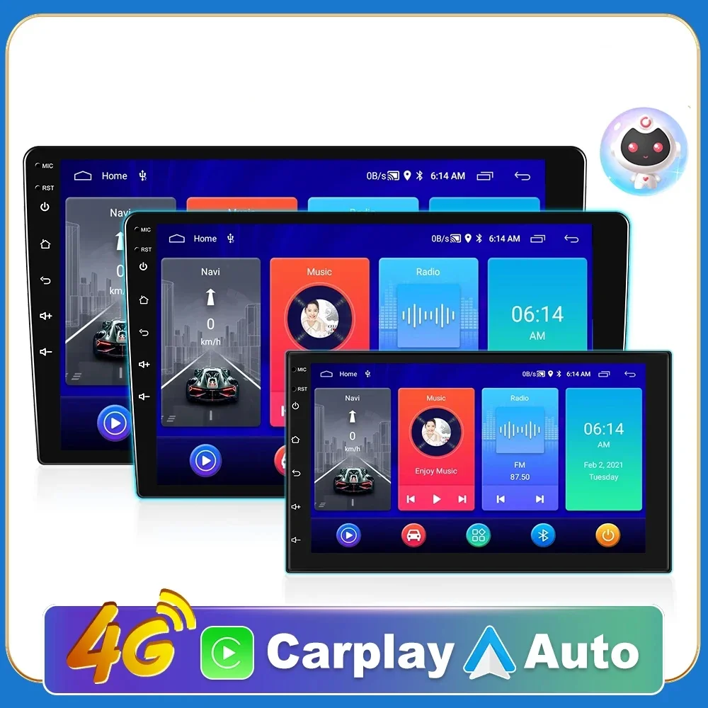 

Car Radio Multimedia Player 7/9/10" Android 14.0 autoradio 2 din Stereo gps For Nissan Toyota Kia VW Suzuk Hyunda Renault Honda