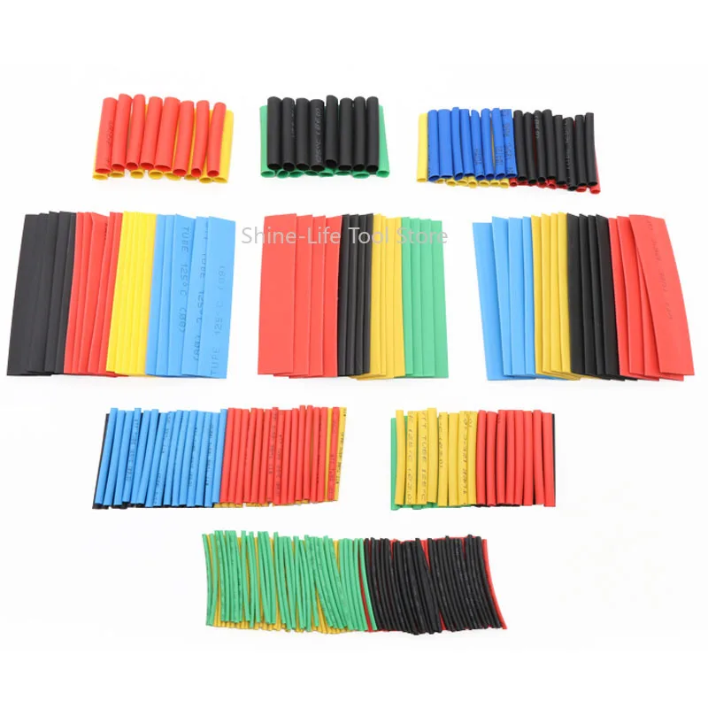 127/164/328/530Pcs 2:1 Heat Shrink Tubing Set DIY Electrical Wirie Insulation Sleeve Multicolor
