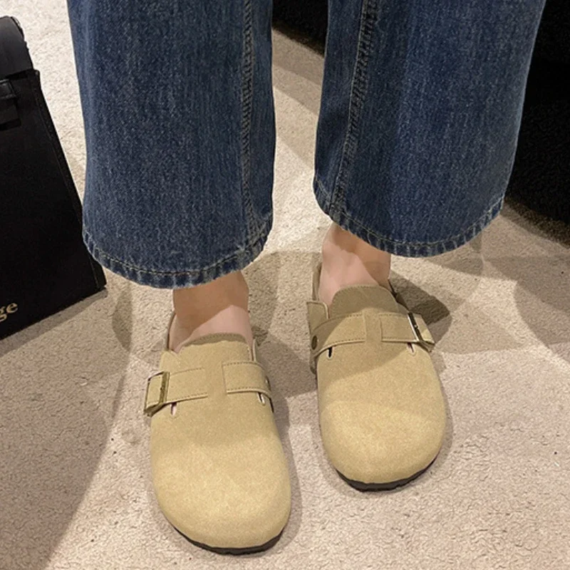 New Women Clogs For Women Fashion Cork Suede Mules Slipper Classic Cork Antislip For Outdoor Slippers With Arch Support shoes슬리퍼