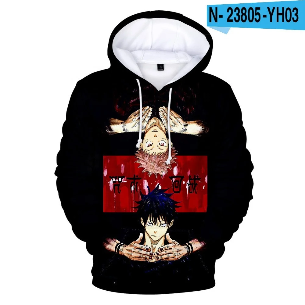 Loose Sweatshirts 3d Printed Anime Jujutsu Kaisen Cartoon Hoodies Kid Unisex Tops Comfortable Autumn Winter Long Sleeve Pullover