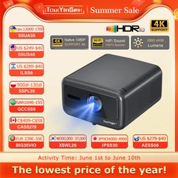 Touyinger Q12W pro 2800ANSI Full HD 4K Dual Screen Wifi Bluetooth Smart Home Theater Projector