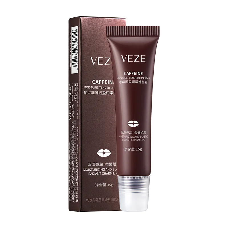 VENZEN Coffee Moisturizing Lip Cream Fade Lips Lines Nourishing Brightening Repairing Lip Plumper Lips Skin Care Products