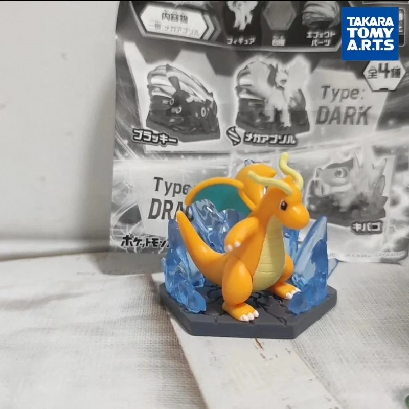Takara Tomy Pokemon Gashapon Figure Dark And Dragon Battle Diorama Decor Absol Dragonite Eevee Collectible Display Ornament view 5