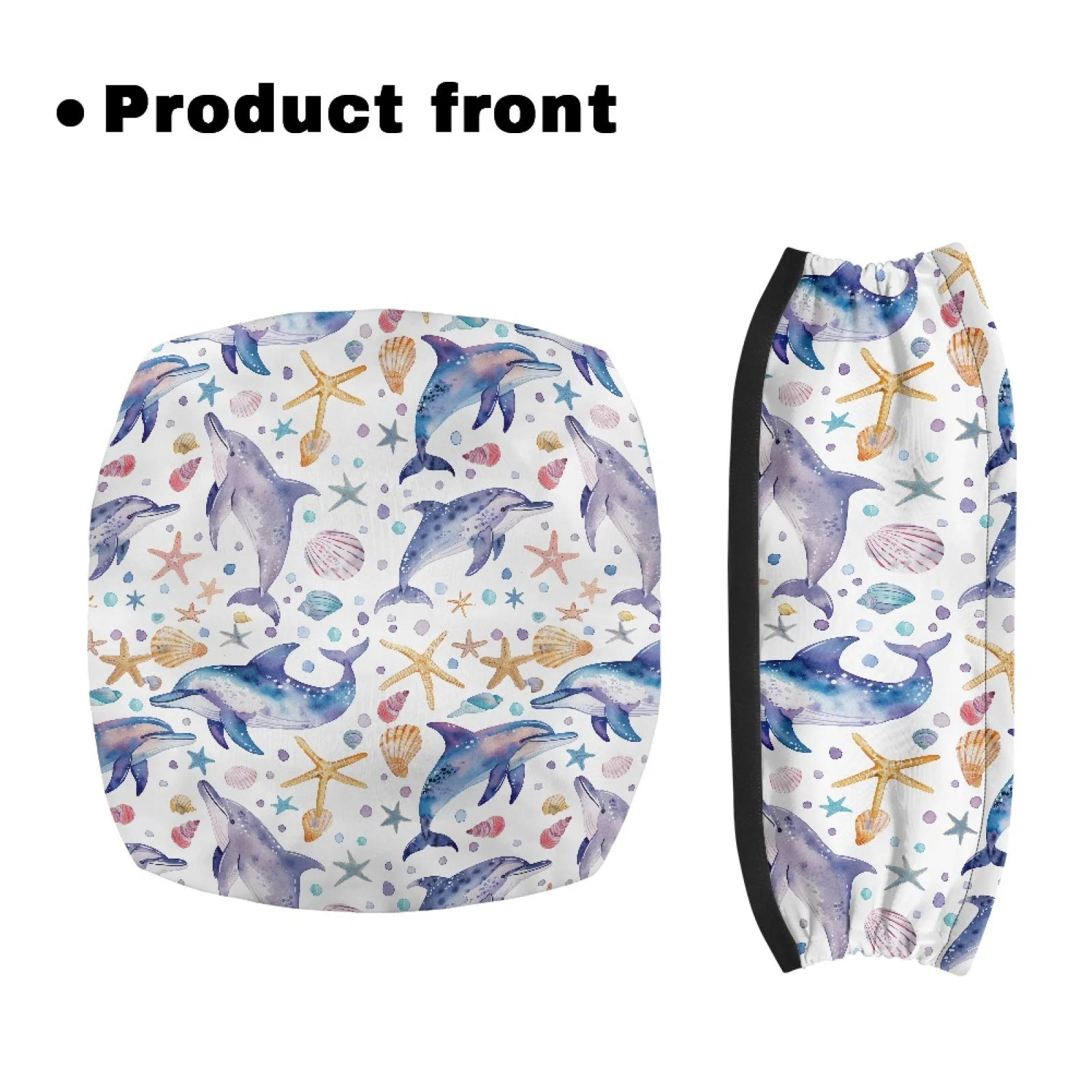 Coloranimal Dolphin 2 Pieces Rollator Walker Cover Polyester Walker Seat Set for Parents