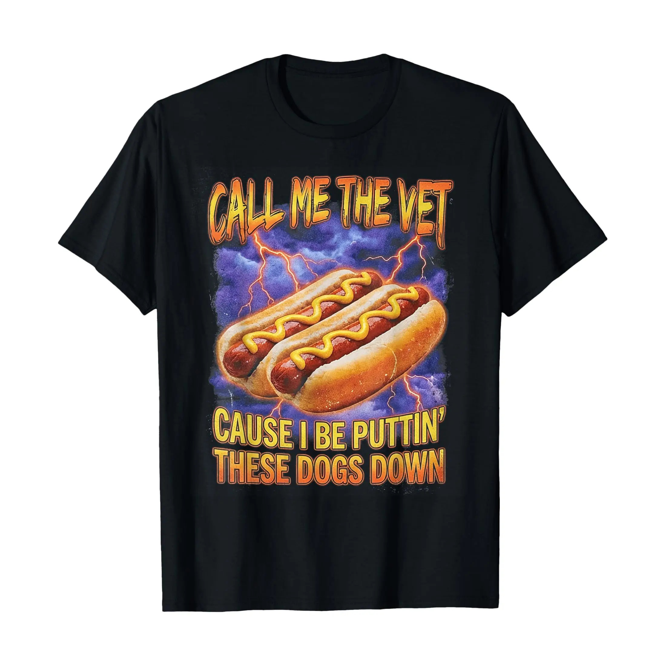 Call Me The Vet Hot Dog Funny Hard Hot Dog Meme T-Shirt, Ultra Soft Comfortable Unisex Short Sleeve T-Shirt
