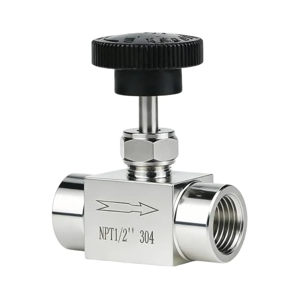 12 NPT Stainless Steel Needle Valve Precision Flow Control For Oil Water Gas Hydraulic System Metering Valve Industrial Plumbing