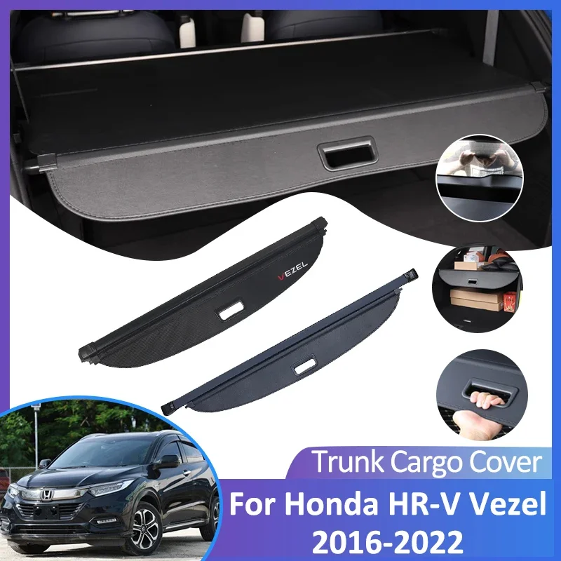 

For Honda HR-V HRV HR V Vezel RU Accessories 2016-2022 2020 Auto Rear Trunk Curtain Retractable Cargo Cover Car trunk storage