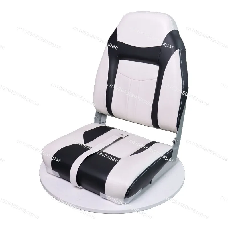 High Back Blue Boat Seat PU Leather Foldable Waterproof Sunproof Marine Chair For Yacht Fishing Boat