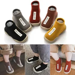 Baby Socken Schuhe Anti Slip Kleinkind ersten Wanders chuh Kind Säugling Boden Stiefeletten Neugeborene Gummis ohle Innen schuhe für Jungen Mädchen