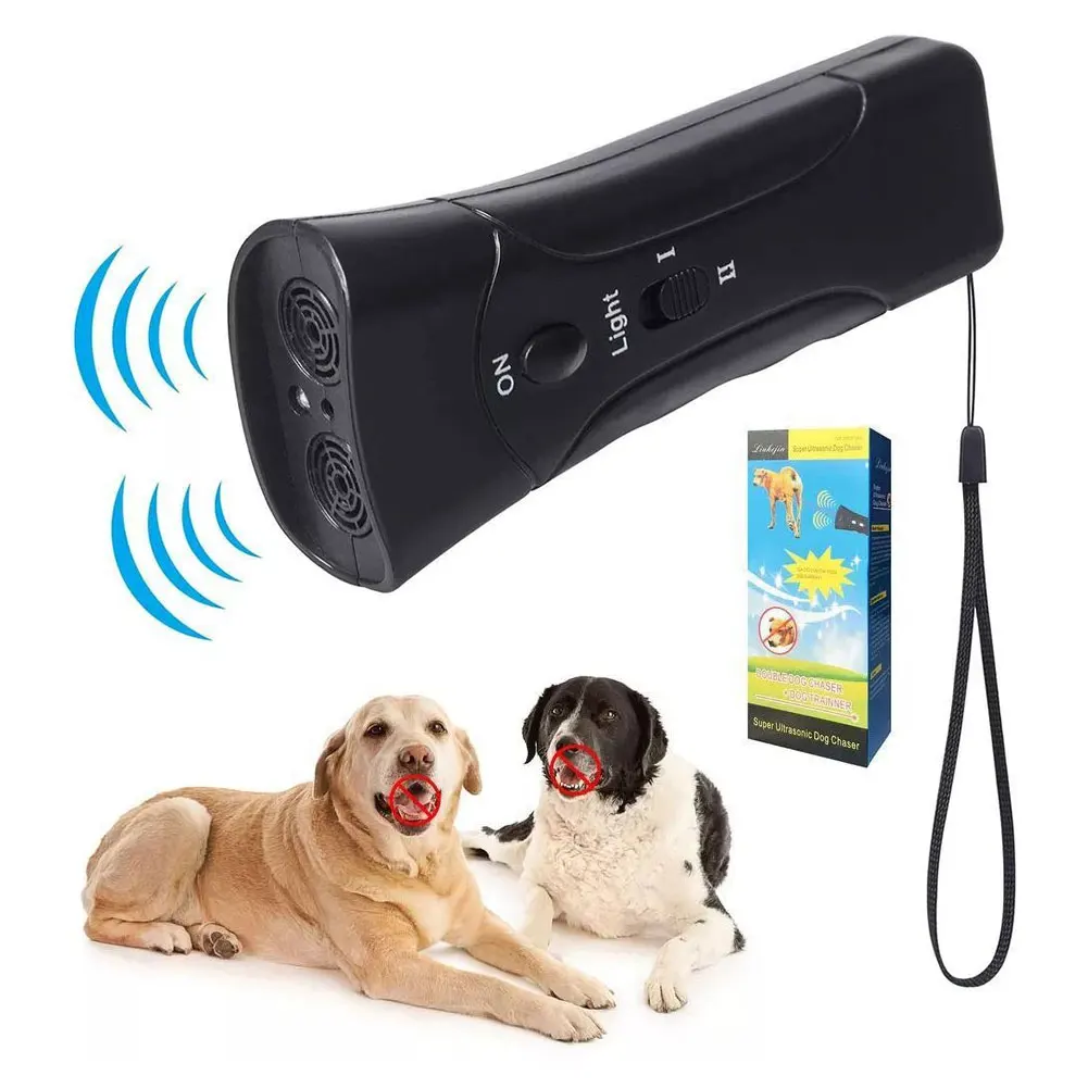 1pc Dog Repeller LED Ultrasonic From Dogs Anti Barking Device Dog Repeller Training Device Pet Dog Control Trainer