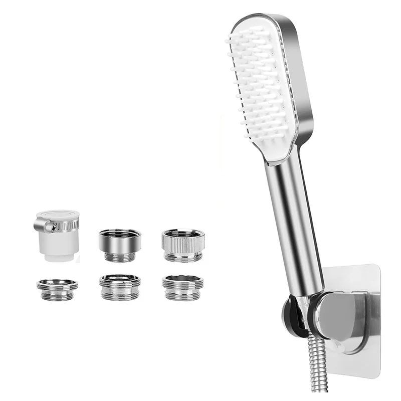 

A21Q - насадка для душа для собак для смесителя для ванны, насадка для распылителя для душа для домашних животных с 6 адаптерами, 79-дюймовый шланг для мытья волос