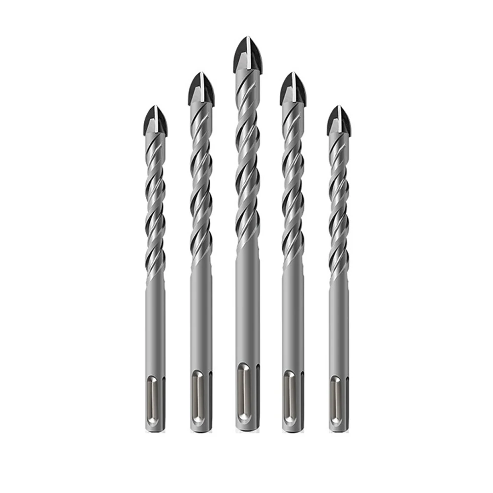 Brocas de martillo eléctrico SDS Plus, 6/8/10/12mm, tipo cruzado, aleación de acero para mampostería, hormigón, roca, cerámica, perforación de agujeros de piedra