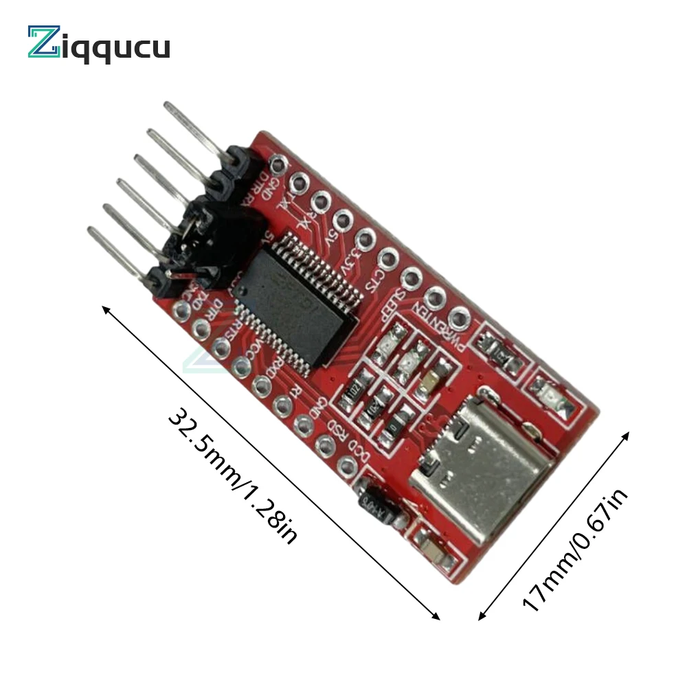 FT232RL FTDI Type-C to TTL محول تسلسلي محول وحدة 3.3 فولت 5.5 فولت FT232R اندلاع USB صغير إلى TTL محول المجلس لاردوينو