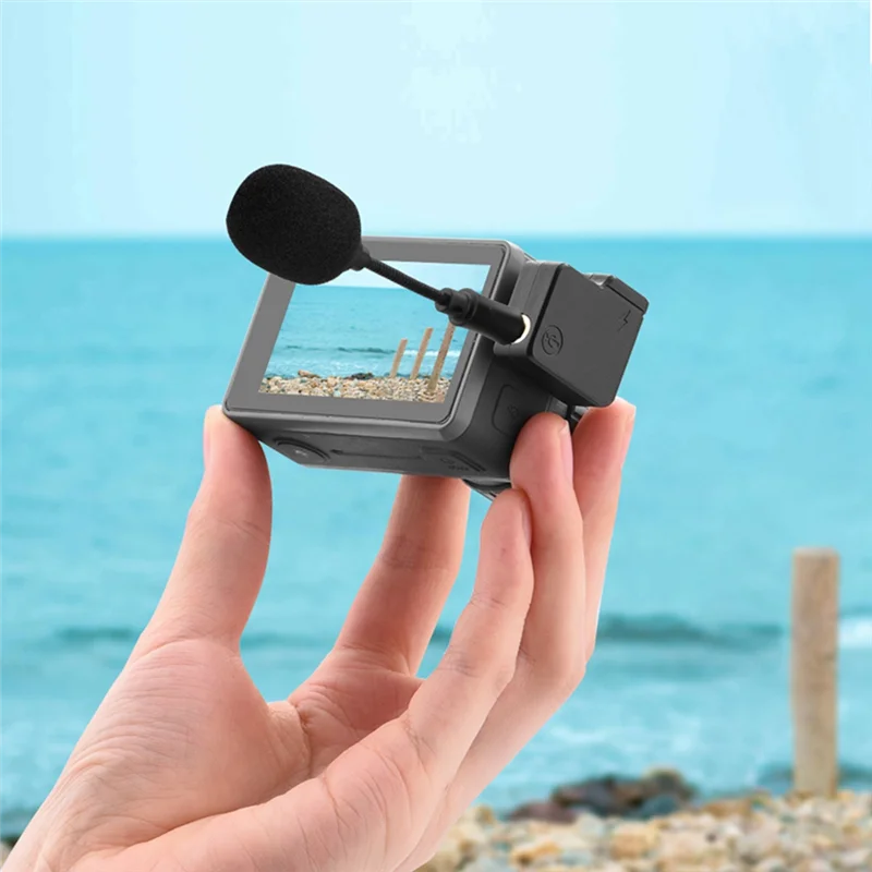

ZIZI 2Pcs 3.5Mm Mini Microphone In-Line Three Poles Short Microphone For DJI OSMO Pocket Action Camera