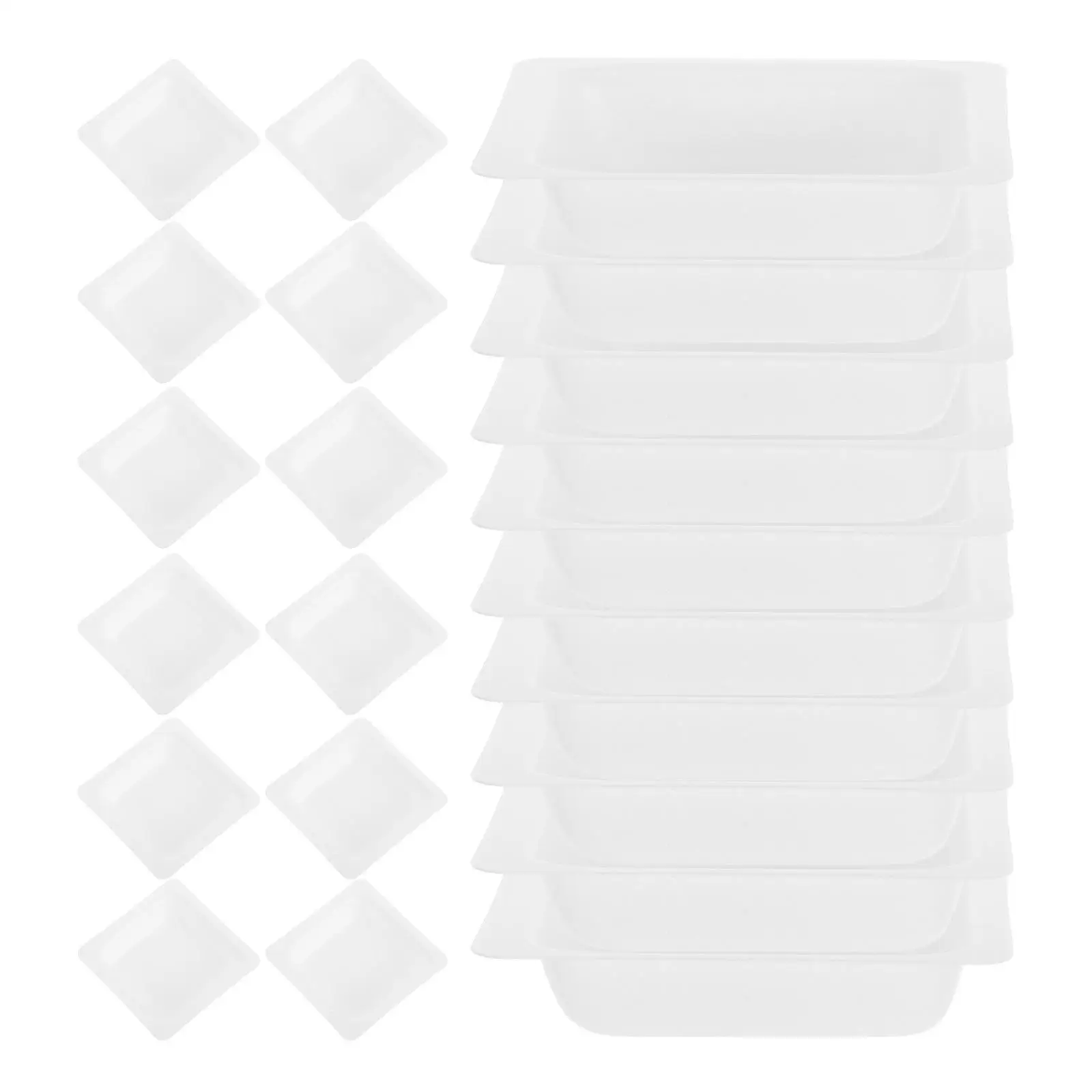 

100 Pcs Weighing Dish Trays Plastic Laboratory Equipment Measuring Powders Liquids Sample Plate Chemistry Boats Petri Dishes Lab