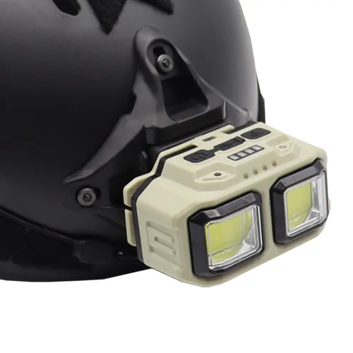Imagen 2 del producto Casco táctico FAST MICH NVG, luz de señal roja, Sensor de luz, faro con carga USB para acampar al aire libre y pescar