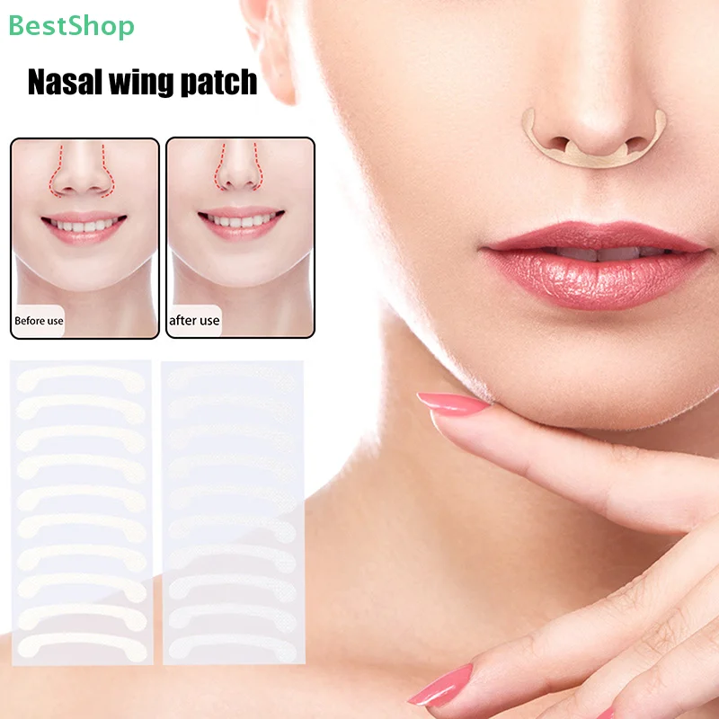 Naklejki na nos do cosplayu, redukujące szerokość nosa, niewidoczne, wyszczuplające, modelujące nos, skrzydełka upiększające, wąski nos, narzędzia do makijażu dla kobiet