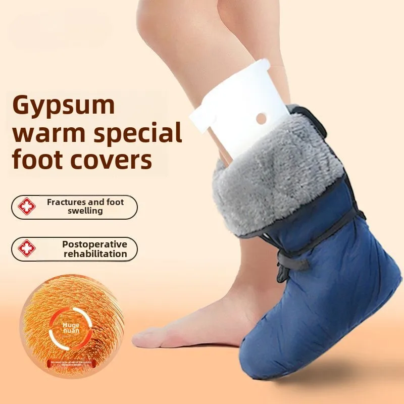 Adjustable Orthopedic Foot Cover Winter Warm Fracture Recovery Boot Cotton Ankle Protector Cast Splint Shoe Injury Cold Weather