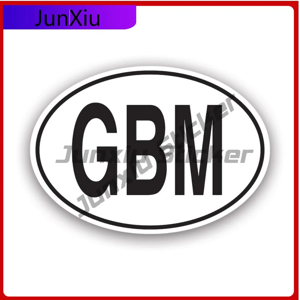 

Classic Gbm Isle Of Man Country Code Oval Sticker Decal American Made Uv Protected Manx Euro Ovals Cool Sticker Uv Resistant