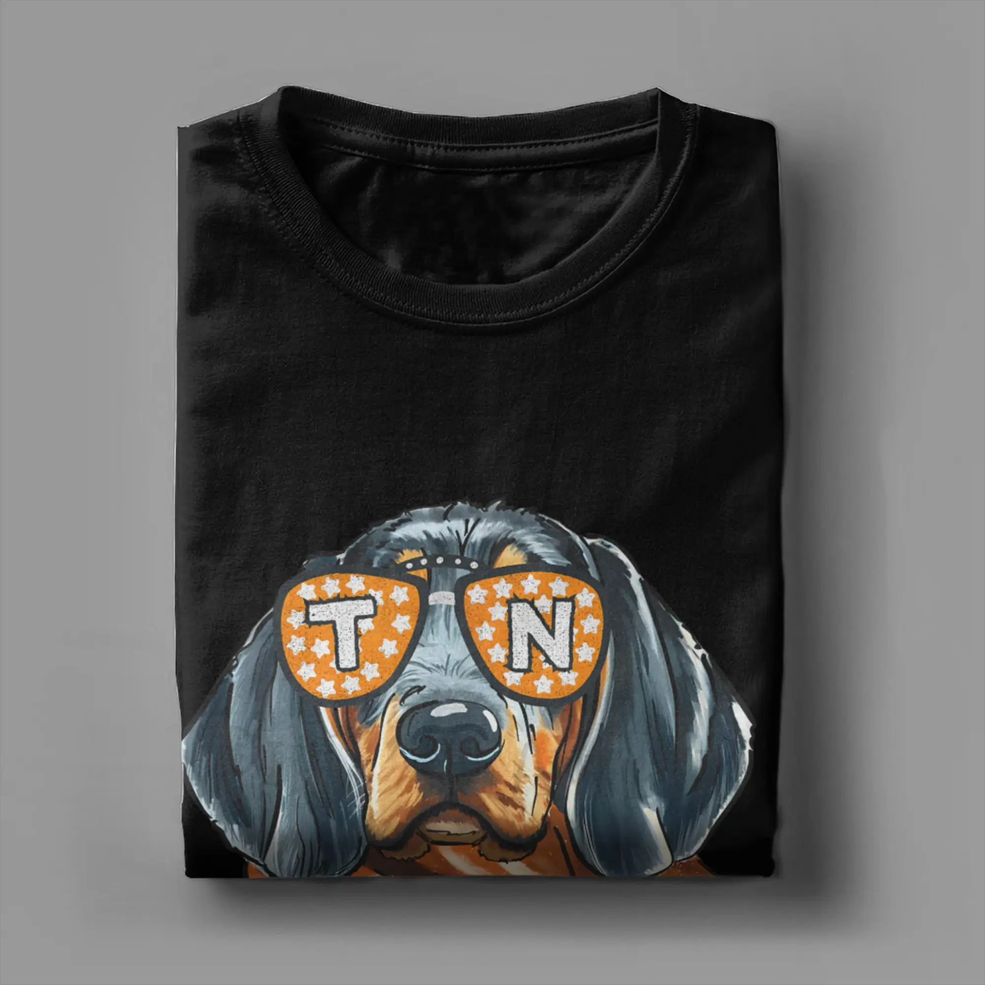 خمر البرتقال الدم تينيسي الكلب عاشق تي شيرت للرجال عادية القطن الخالص تيز الياقة المستديرة قصيرة الأكمام تي شيرت بلايز #4