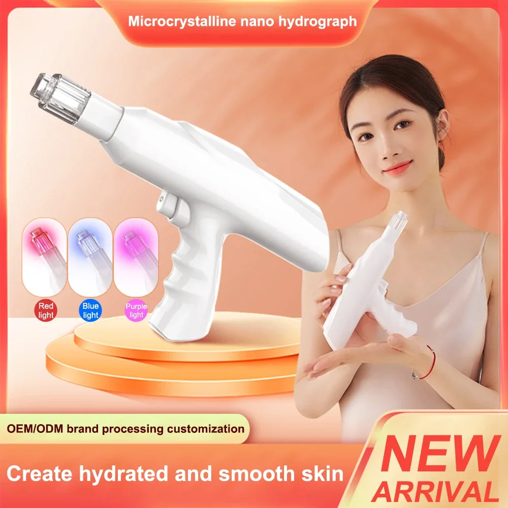 

Nano-micro-crystal inducer water light gun facial skin care massager to add water to tighten the skin and face elevator