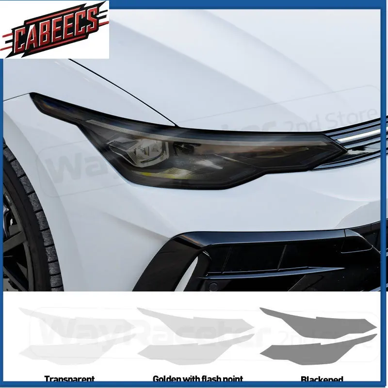 

Car Headlight Protective Film Smoked Black Tint Vinyl Transparent TPU Sticker For Volkswagen VW Golf 8 2025 Facelift MK8.5 MK8