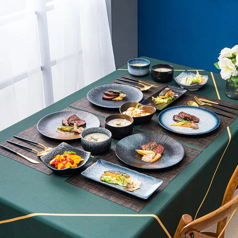 Household Western-style dinnerware set, pasta plate, cutlery, plate, bowl, Japanese-style steak plate