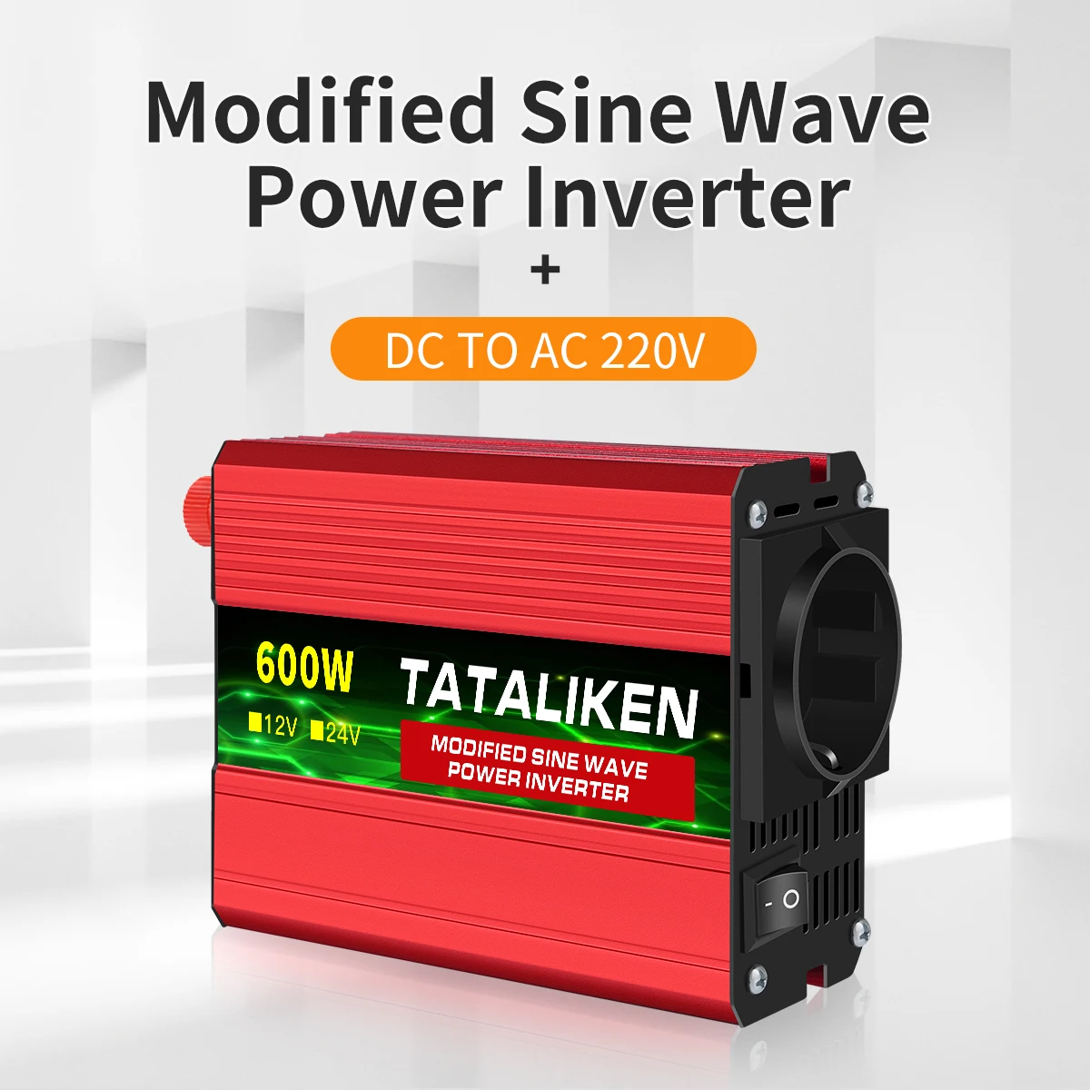 Modified Sine Wave Inverter Converter 600W 1500W 2000W 2500W 3000W 4000W Ac 12V   220v 50hz  LEDVoltage Display