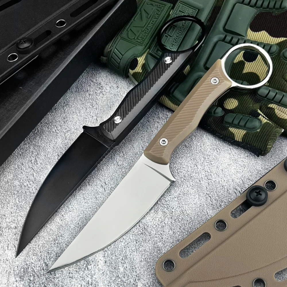 

Охотничий нож с фиксированным лезвием и ножнами, тактический нож, лезвие 8Cr13Mov, высококачественный режущий нож, портативный нож для выживания на открытом воздухе