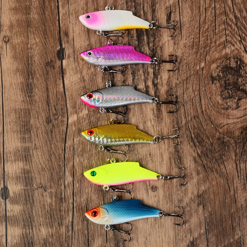 

Набор из 6 зимних виб-приманок для ловли баса и щуки, тонущие приманки