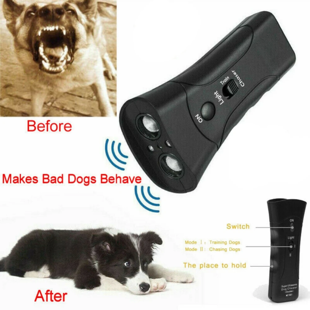 Dog Barking Control Devices Anti Barking Device Dogs Training Deterrent Sonic Dog Whistle to Stop Barking Safe for Human Dogs