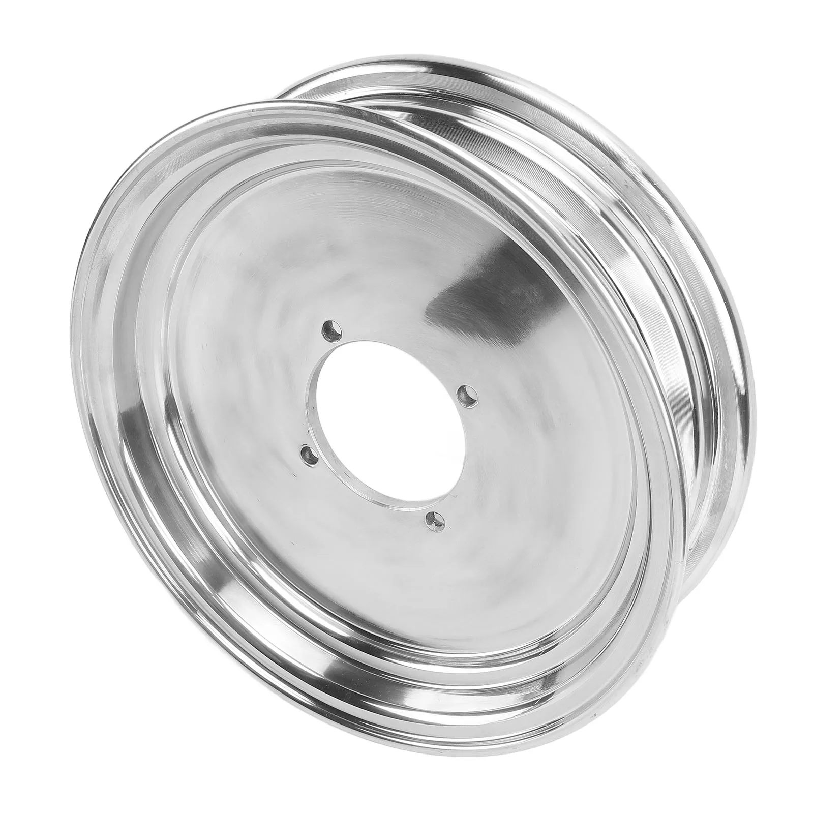 Motorcycle Front Wheel Rim Enhanced Stability Stylish Shockproof Aluminum Alloy 10in Rear Wheel Rim Polished for 2.50-10 Tires