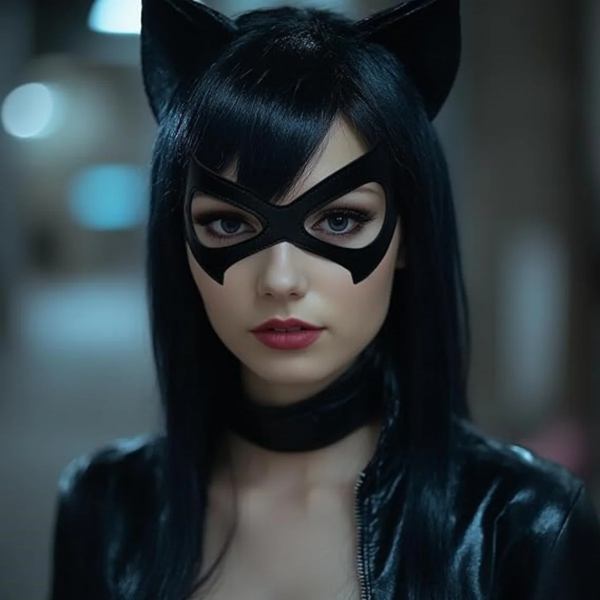 

Маска на половину лица для женщин, черная маска из искусственной кожи для маскарада, Хэллоуина и косплея, 1 шт.