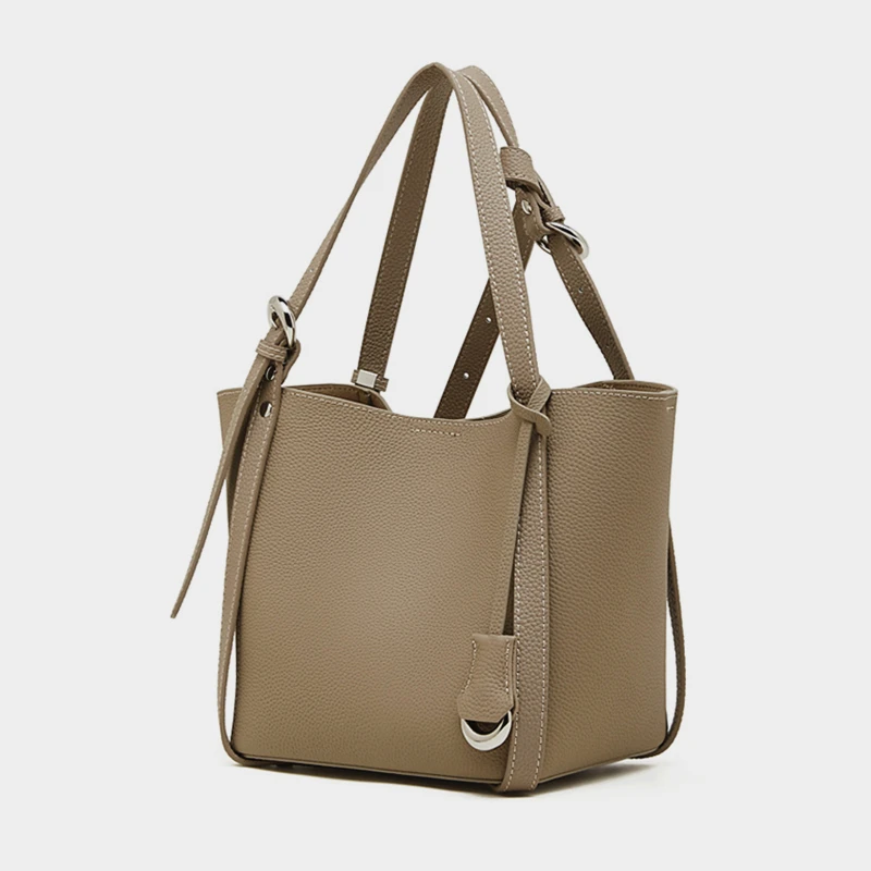 

Hifashion Trendy Genuine Leather Large Tote Bags For Women 2025 Luxury Designer Bucket Shopper Basket Commuter Ladies Handbags