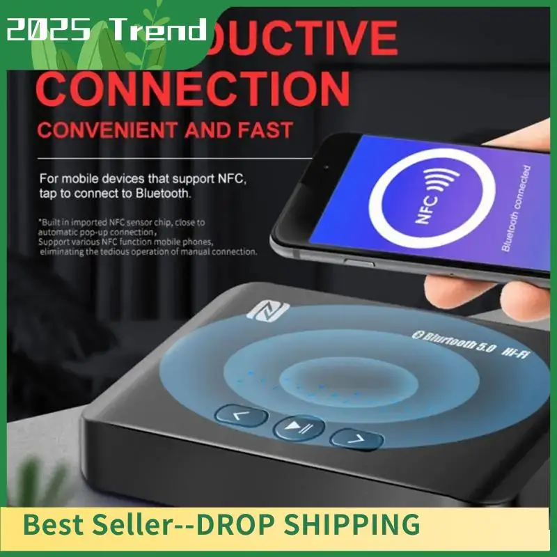 NFC Bluetooth 5.0 Receiver Transmitter Kit Stereo AUX U Disk RCA Optical Wireless Bluetooth Adapter For TV PC Car Speaker Kit