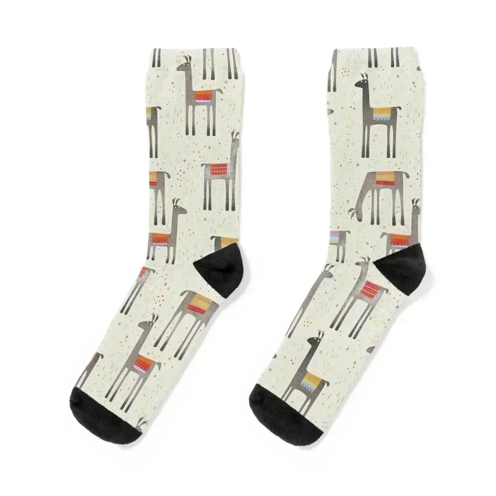 

Llamas in the Meadow Socks christmas gift halloween cartoon Boy Child Socks Women's