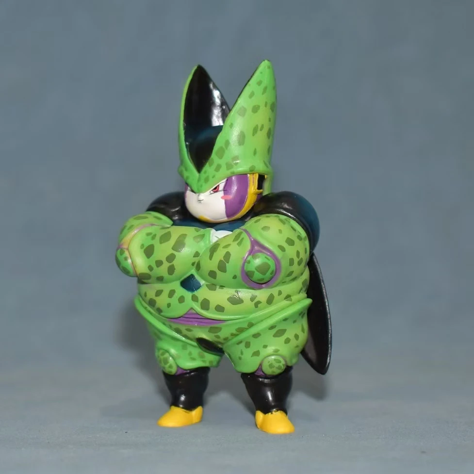 Dragon Ball Z Anime Figure Cell, Boneca bonito Q Versão, Modelo PVC, Desktop Collection, Crianças Ornamentos, Birthday Toy Gift, Gk