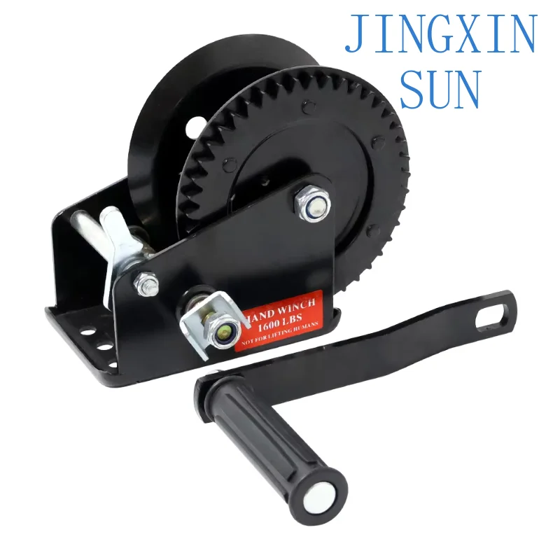 Black Electrophoretic Empty Frame Automatic Braking 800 Pounds Vertical Lift Boat Trailer Tripod Manual Winch